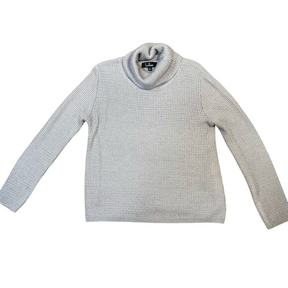 Lulu's Purple Oversized Chunky Knit Turtleneck Sweater - Picture 2 of 9